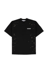 ハンドペインティングダメージTシャツ (BLACK)