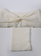 #LH Ribbon Off Shoulder Wool Knit (2color)