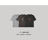 Look エンティススターモチーフピグメントオーバーサイズショートスリーブTシャツ