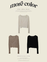 #ラップボタンレイヤードニット (3color)