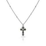 [NMIXX Haewon Necklace] ノクターンゴシッククロスカラーボーンネックレス (ステンレス)