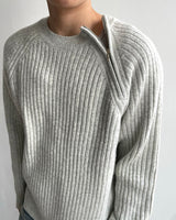 Bark Zipper Round Knit