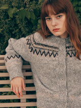 ROUND COWICHAN CARDIGAN GRAY