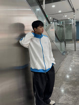  waffle track zip-up