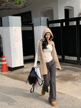 SLIM CUT OUT V NECK SLEEVE (2COLOR)