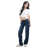 Tiberinus - Lily Jeans - Low-Rise Straight-Leg Jeans - Dark Blue - 23 cm Rise - 23.5 cm Leg Opening