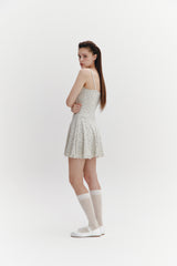 Wave Flare Dress Oatmeal