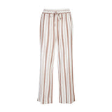 POPPY LINEN STRAIGHT LONG PANTS [STRIPE RED]