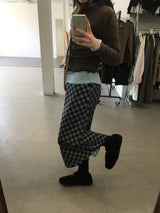 Mellow Chiffon Checkered Skirt (2 Colors)