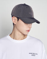 26SS コントラストステッチナイロンボールキャップ