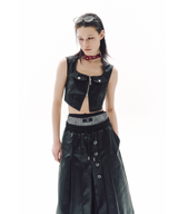 SHORT ZIP CROP VEST