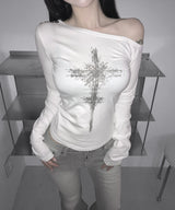della cross off tee (2colors)