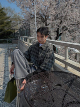 ASCLO ライクレイヤードチェックシャツ (2color)