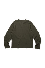 SIGNATURE LOGO WAFFLE L/S TEE (KHAKI)