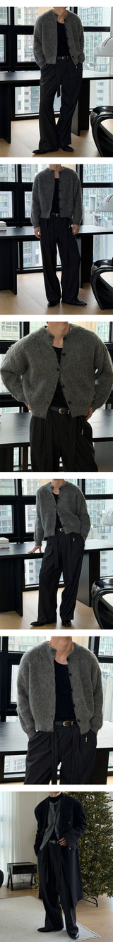 [Unisex] Angora crop cardigan(2color)