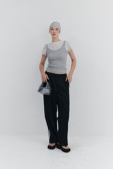 【MADE】 Stripe Cropped T-Shirts_Ivory