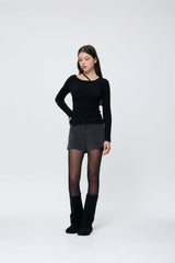  SILEN CORDUROY MICRO PANTS / CHARCOAL