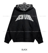Koi Lettering Overfit Hooded Knit