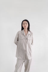 Stretch roll up shirt, Beige