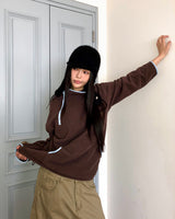 Fonan Two-Tone Diagonal Half-Zip Fleece Hoodie