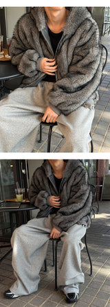 [Unisex] Fur 2way hood jumper(4color)