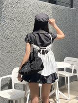 モネット２ウェイナイロンポケットバックパック&ショルダーバッグ (Black)