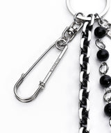 BBD ストーンボール 2-Line パンツチェーン (Silver&Black)