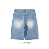 ASCLO Ethnic Embroidery Denim Bermuda Pants (2color)
