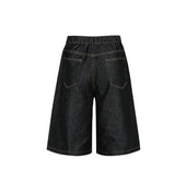 Riddle Stitch Bermuda Denim Pants