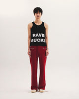 RAVE WAFFLE TANK TOP (BLACK)