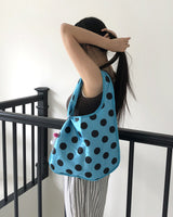 Inti Blue Big Dot Shoulder Bag