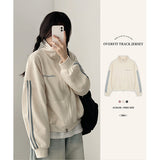 Kiko Track Line Two Way Overfit High Neck Zip-Up