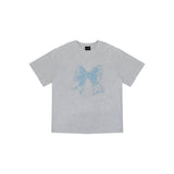 RIBBON LOGO T SHIRT - LIGHT GRAY