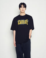 25FW DOUBLE LAYER LOGO WIDE SHORT SLEEVE T-SHIRT BLACK