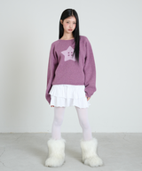 STAR BUTTON KNIT - PINK