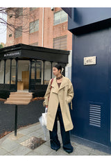 high-end wide long trench coat