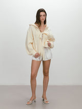 SATIN LACE SHORTS / IVORY