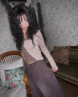 (3color) Lace Slit Warmer Cardigan