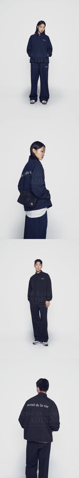24FW BASIC LOGO NYLON SET UP PANTS BLACK 
