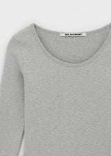 [B-BASIC] ソフトフリースUネック長袖Tシャツ (2SIZE)