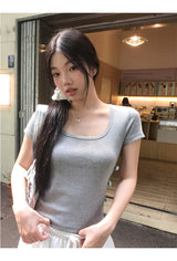 サイドポイントリボンショートスリーブtシャツ
