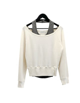 Blend Waffle Layered Halter Sweatshirt