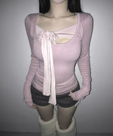 berry tie tee (3colors)