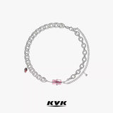 KVK THE BLOSSOM reconfigurable necklace with elements from the Peach Blossom collection