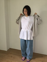 アイレットフリルクルーネックTシャツ (3color)