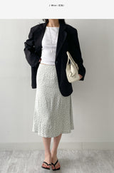 Dot Crease Mermaid Midi Skirt
