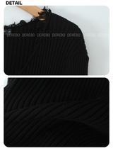 Elise Knitwear Pleats Skirt Cardigan Two-Piece