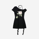 LACE LINED DRESS [BLACK]