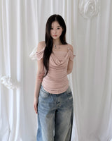 Eve Summer Draping Off-Shoulder Blouse