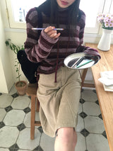 ロニンコーデュロイカットAラインミディスカート